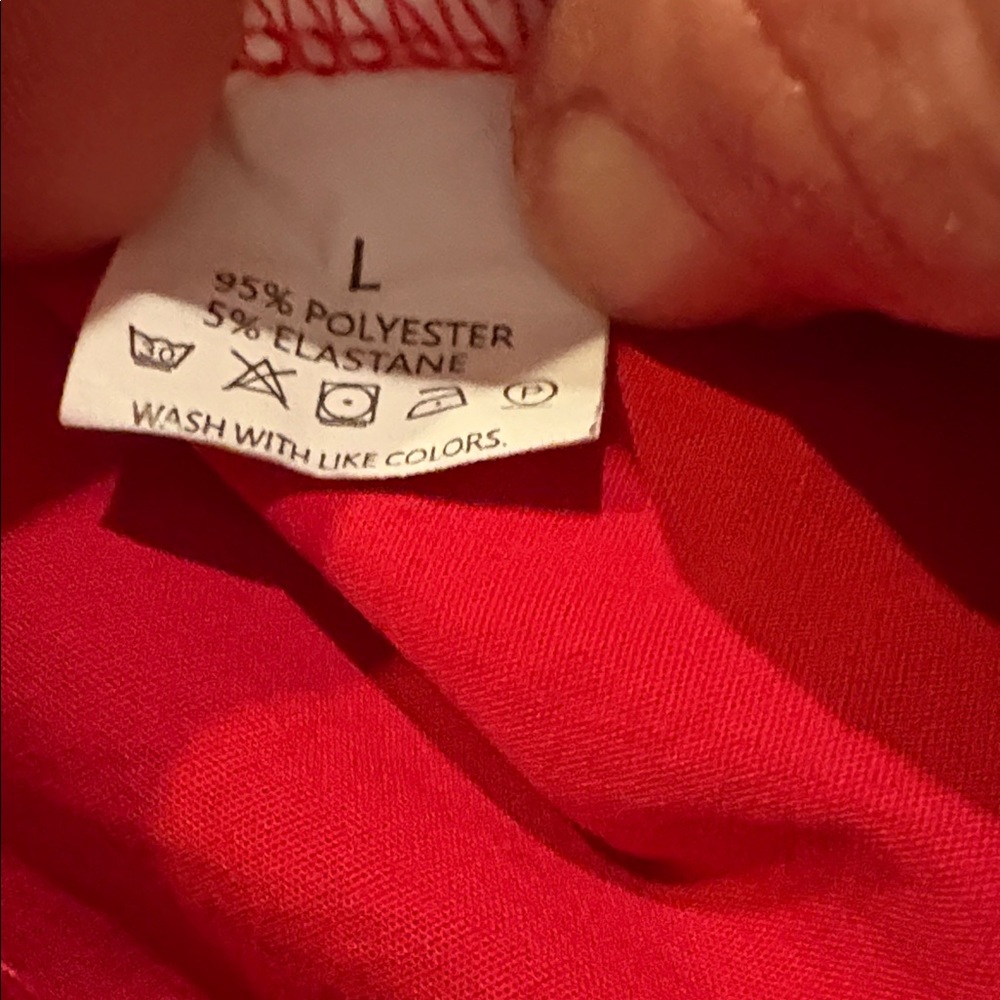 Red Button-Up Women's Top - Picture 2 of 8